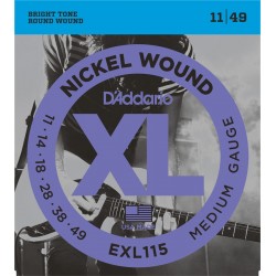 D'ADDARIO EXL115 Nickel Wound struny do gitary elektrycznej 11-49