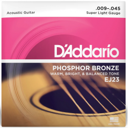 D'ADDARIO EJ23 Phosphor Bronze struny do gitary akustycznej 9-45