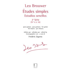 Etudes simples 2 na gitarę klasyczną (6-10) - Leo Brouwer - Zigante