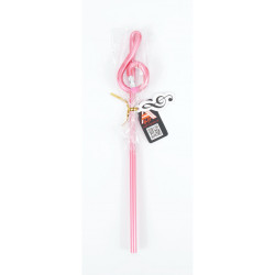 Ołówek w kształcie klucza wiolinowego różowy
