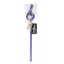 Ołówek w kształcie klucza wiolinowego fioletowy